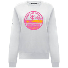 Minnesota Twins Levelwear Women's Yvette Spring Training Badge Bold Sweatshirt - White Sweatshirts