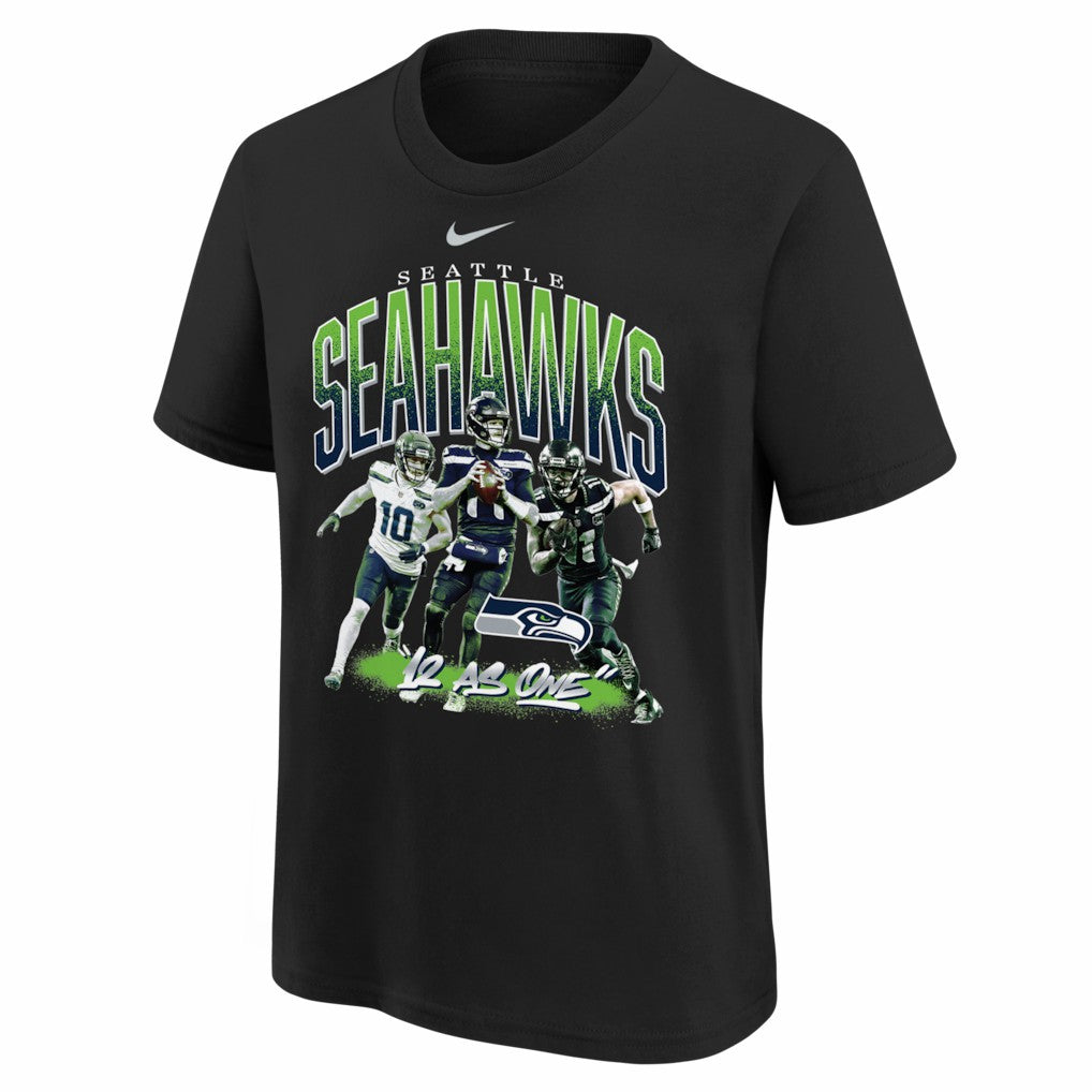 Seattle Seahawks Youth 12 As One T-Shirt - Black T-shirts