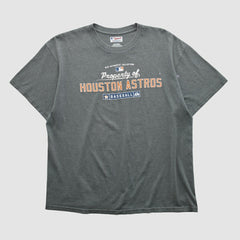 Houston Astros Majestic 2000s T-shirt - Dark Heather Gray - XVintage T-shirts