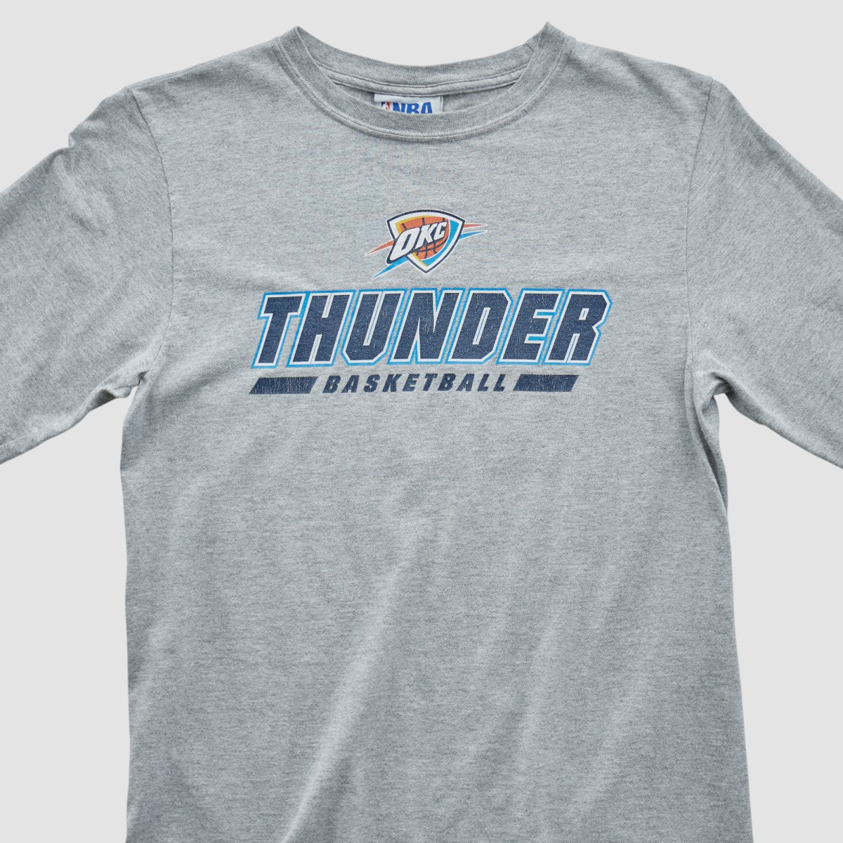 Oklahoma City Thunder NBA 2010s Long Sleeve T-shirt Heather Gray Vintage - Vintage