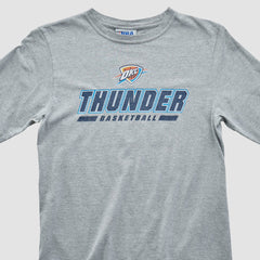 Oklahoma City Thunder NBA 2010s Long Sleeve T-shirt Heather Gray Vintage - Vintage