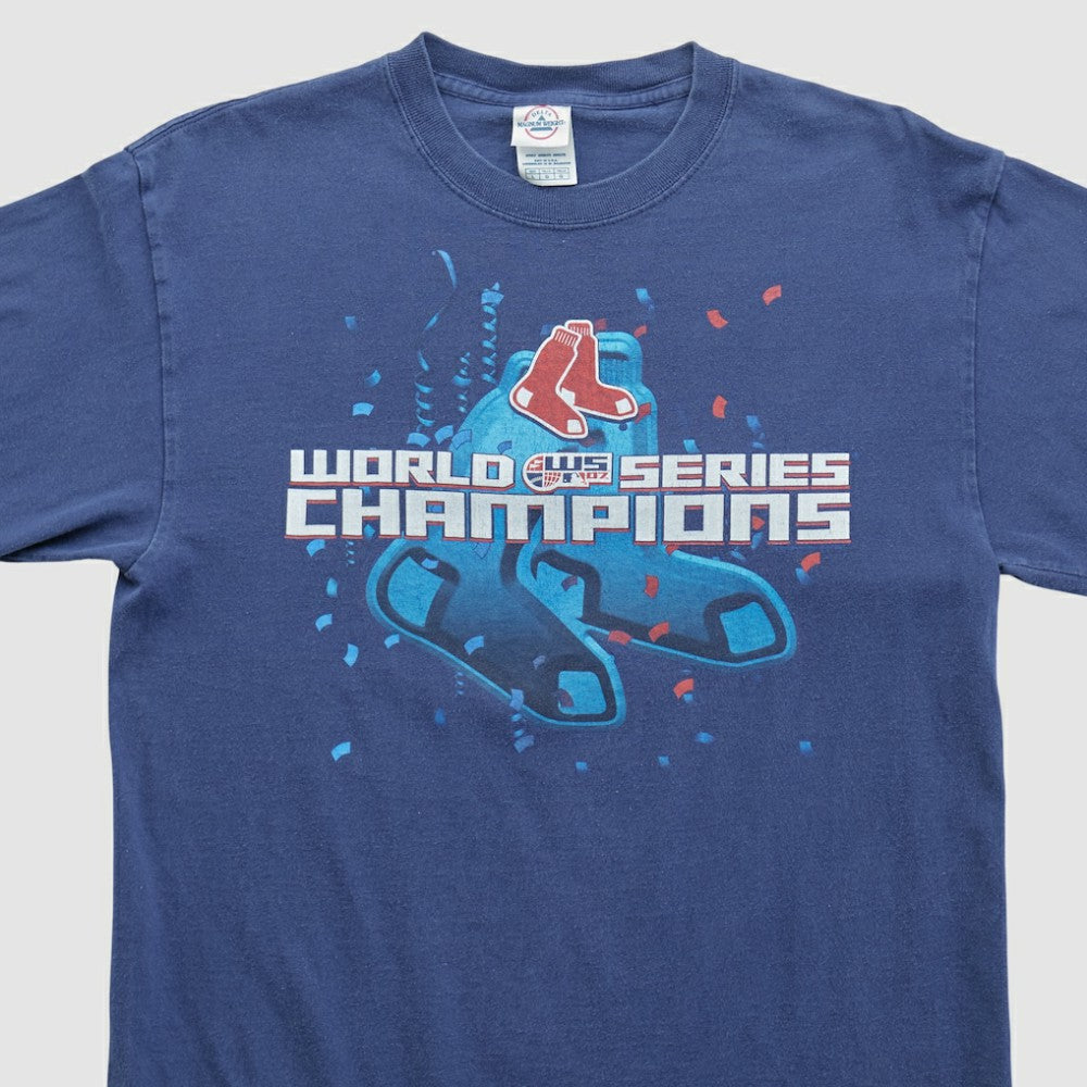 Boston Red Sox Delta 2007 Long Sleeve T-shirt - Navy - Vintage T-shirts