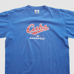 Chicago Cubs Majestic 2004 T-shirt - Blue - Vintage T-shirts