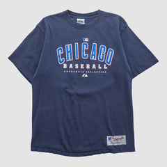Chicago Cubs Majestic 2000s T-shirt - Navy - Vintage T-shirts