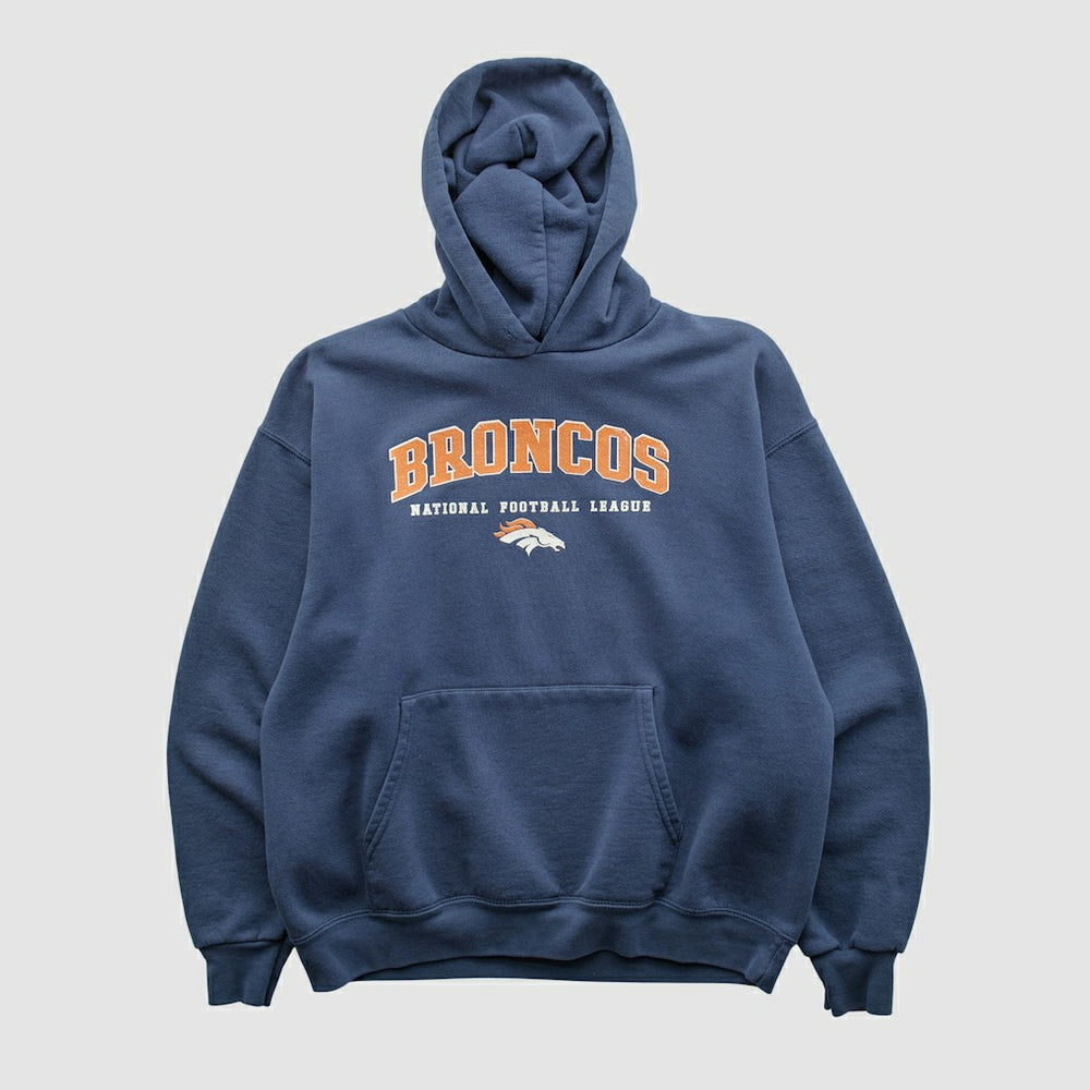 Denver Broncos 2000s Hooded Pullover Sweatshirt - Navy Pullover