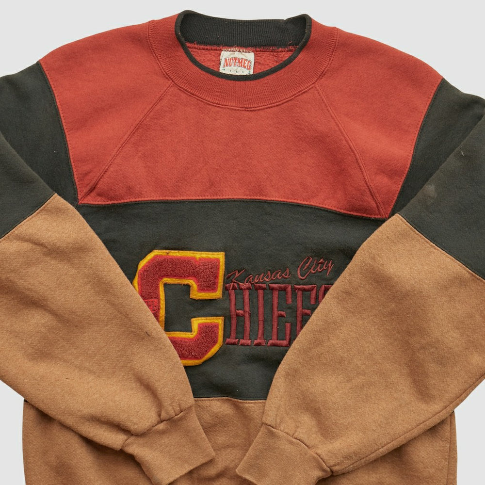 Kansas City Chiefs Nutmeg Mills 90s Pullover Sweatshirt - Clay Pullover