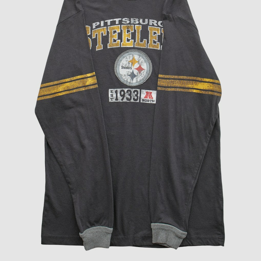 Pittsburgh Steelers NFL 2010s Long Sleeve T-shirt - Black T-shirts