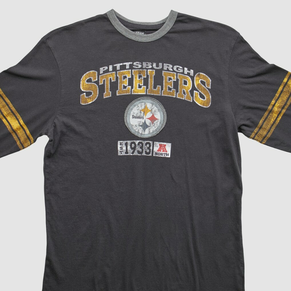 Pittsburgh Steelers NFL 2010s Long Sleeve T-shirt - Black T-shirts
