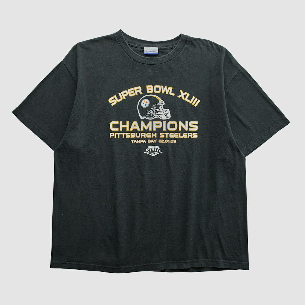 Super Bowl XLIII Reebok 2009 T-shirt - Black T-shirts