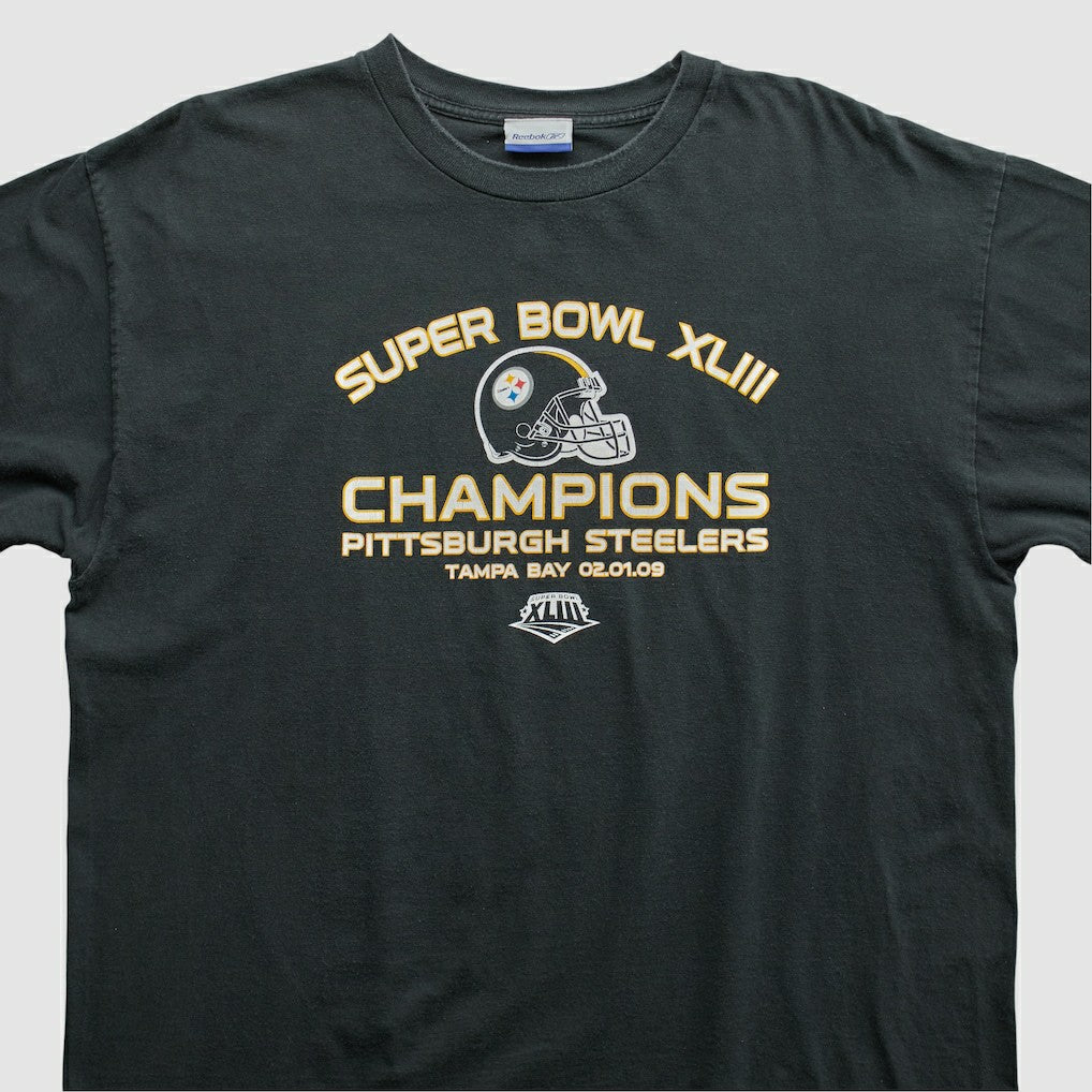 Super Bowl XLIII Reebok 2009 T-shirt - Black T-shirts
