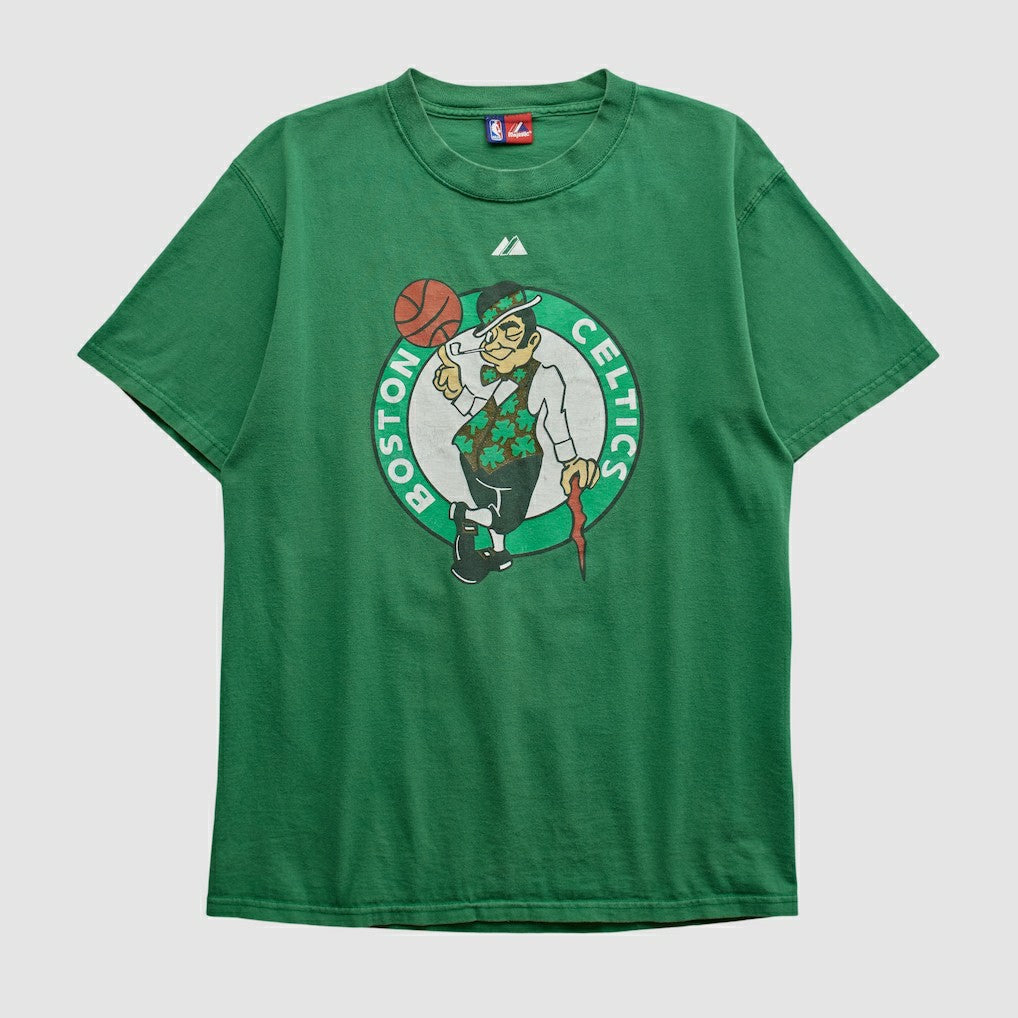 Boston Celtics Majestic 2000s T-shirt Green Vintage - Vintage