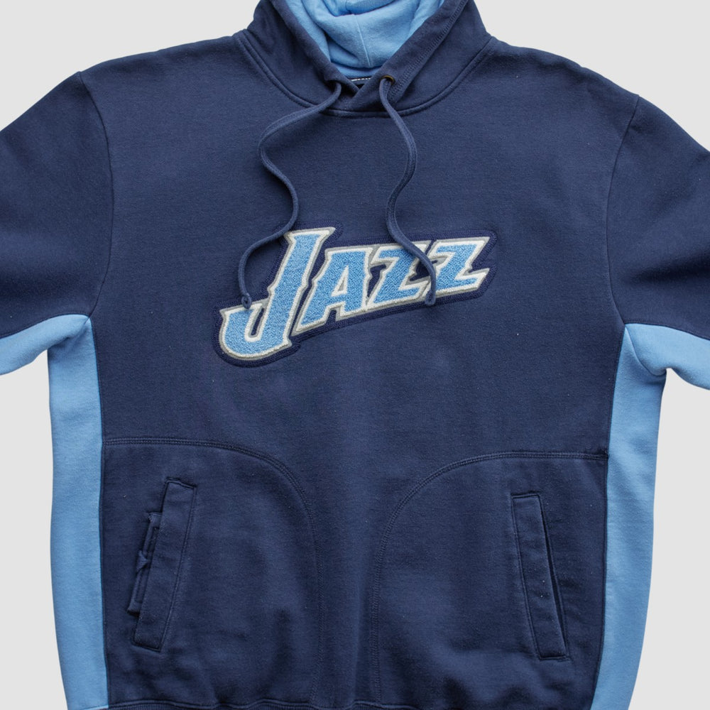 Utah Jazz NBA 2000s Hooded Pullover Sweatshirt Navy Vintage - Vintage