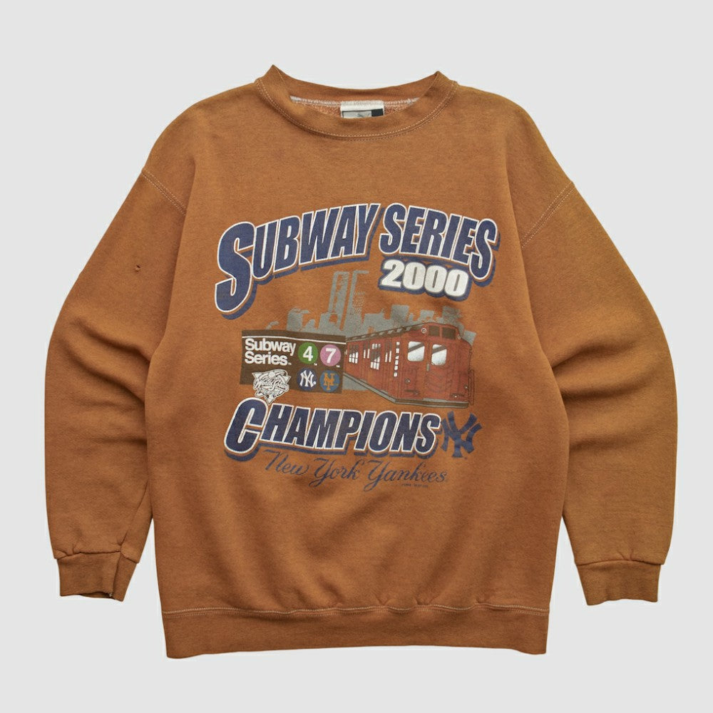 New York Yankees Puma 2000 Pullover Sweatshirt - Clay - Vintage Pullover