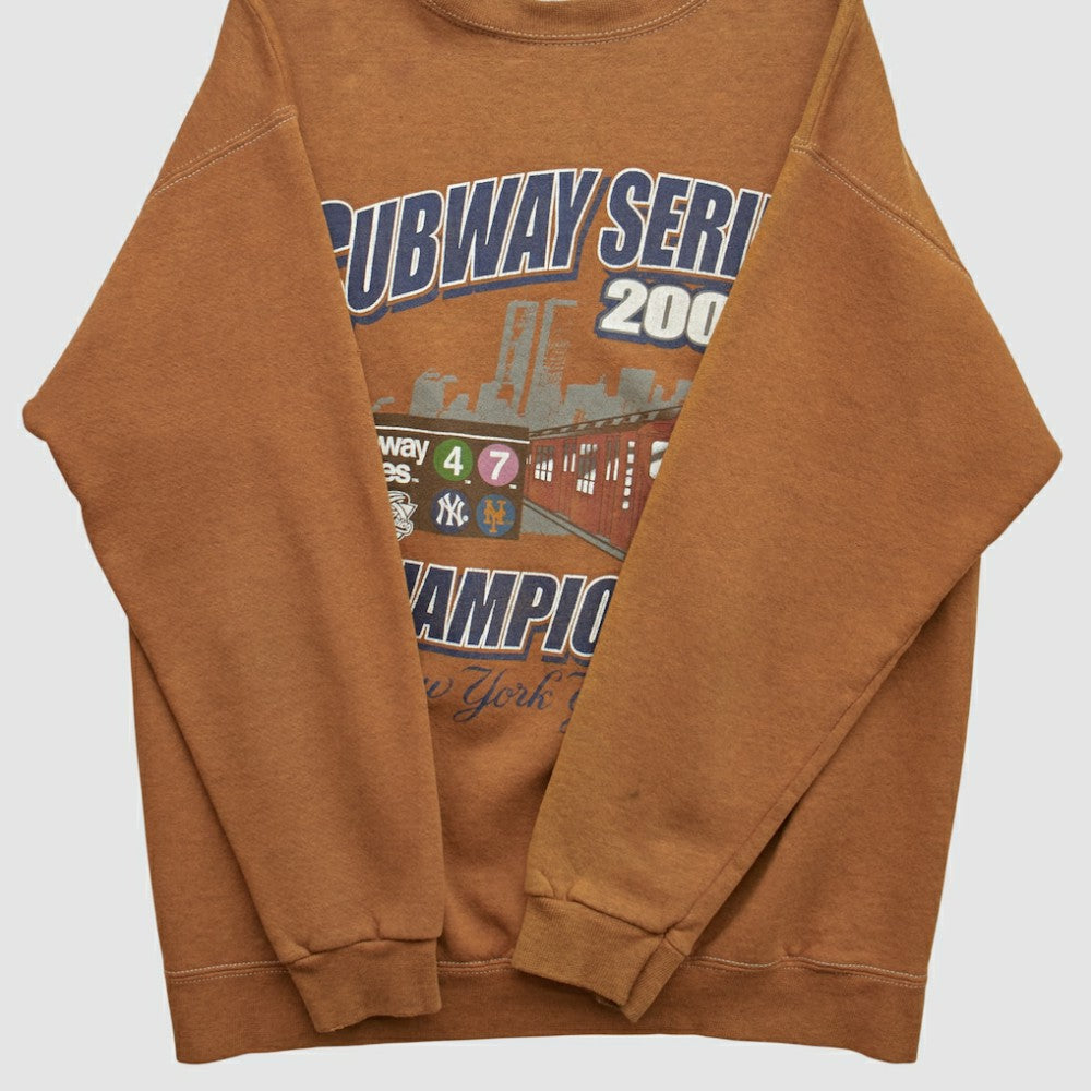 New York Yankees Puma 2000 Pullover Sweatshirt - Clay - Vintage Pullover