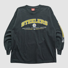 Pittsburgh Steelers NFL 2000s Long Sleeve T-shirt - Black T-shirts
