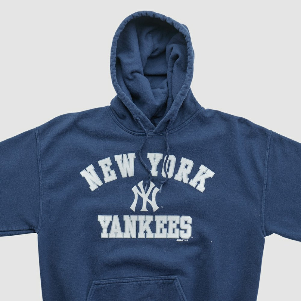 New York Yankees Stitches 2010s Hooded Pullover Sweatshirt - Navy - XVintage Pullover