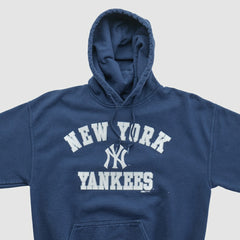 New York Yankees Stitches 2010s Hooded Pullover Sweatshirt - Navy - XVintage Pullover