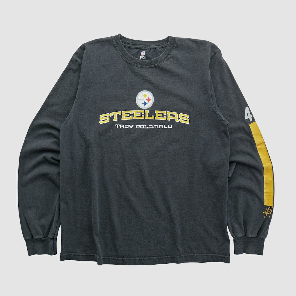 Pittsburgh Steelers NFL 2010s Long Sleeve T-shirt - Black T-shirts