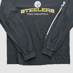Pittsburgh Steelers NFL 2010s Long Sleeve T-shirt - Black T-shirts