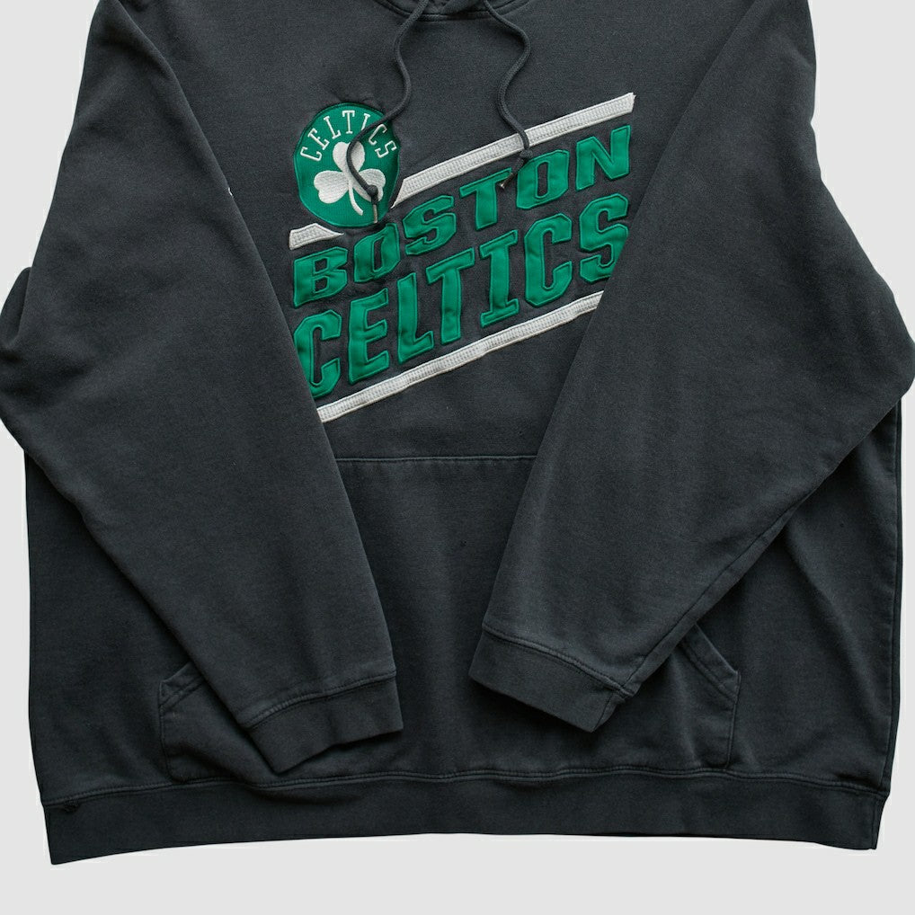 Boston Celtics 2010s Hooded Pullover Sweatshirt Black Vintage - Adidas
