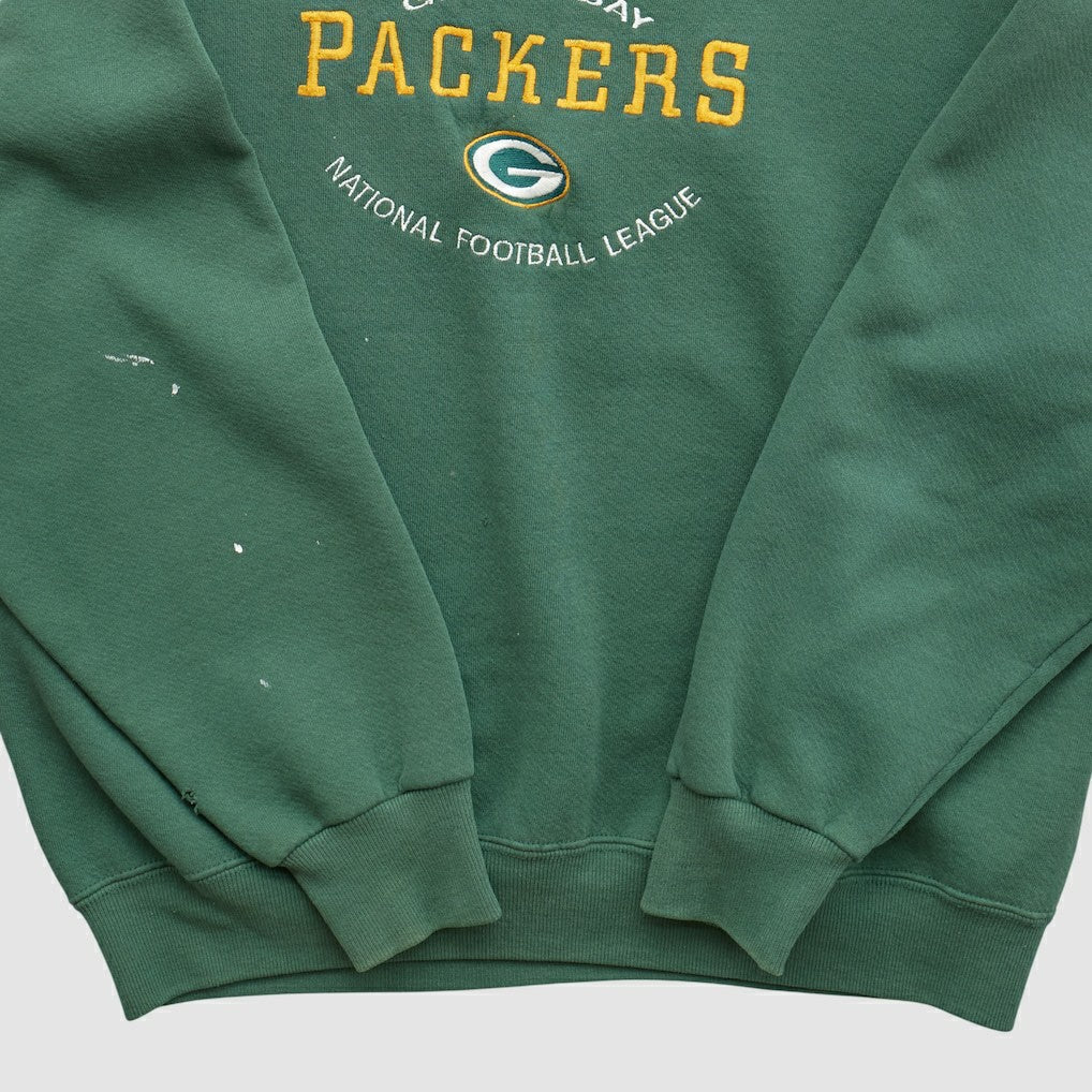 Green Bay Packers Nutmeg 90s Pullover Sweatshirt - Green Pullover