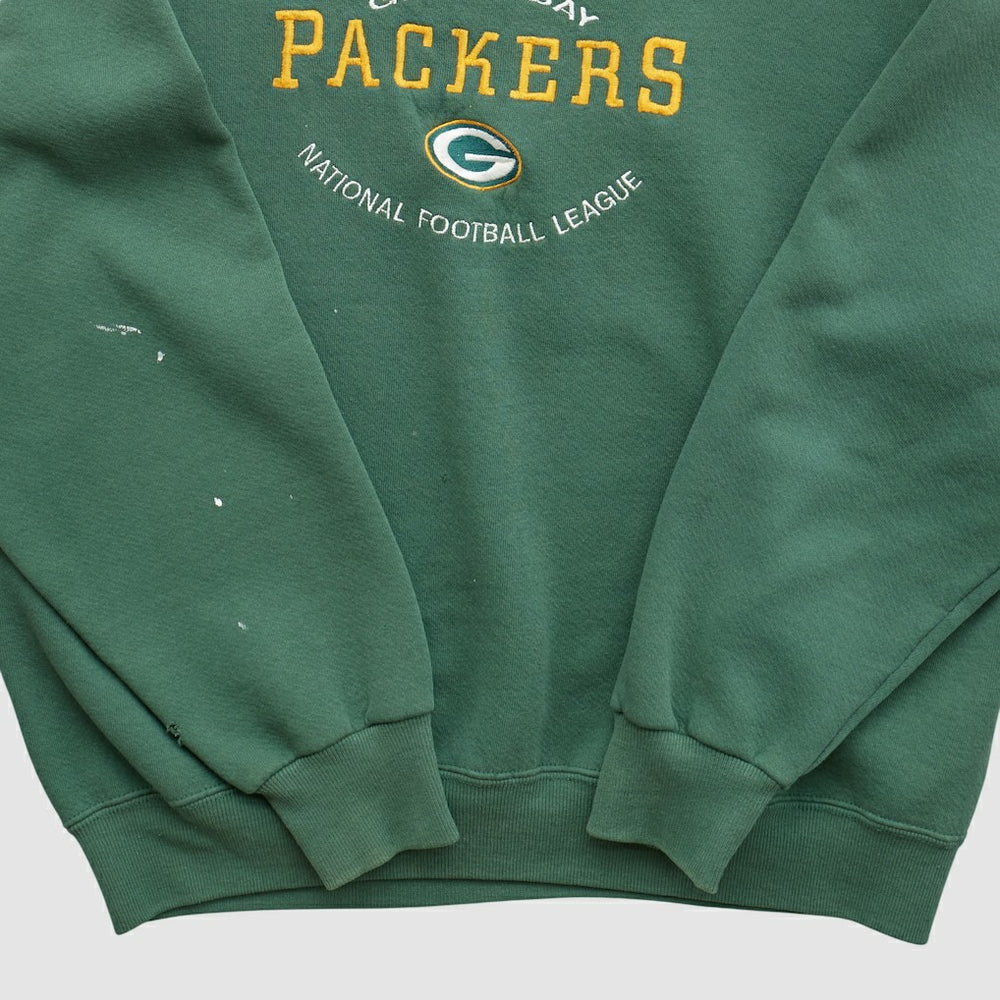 Green Bay Packers Nutmeg 90s Pullover Sweatshirt - Green Pullover