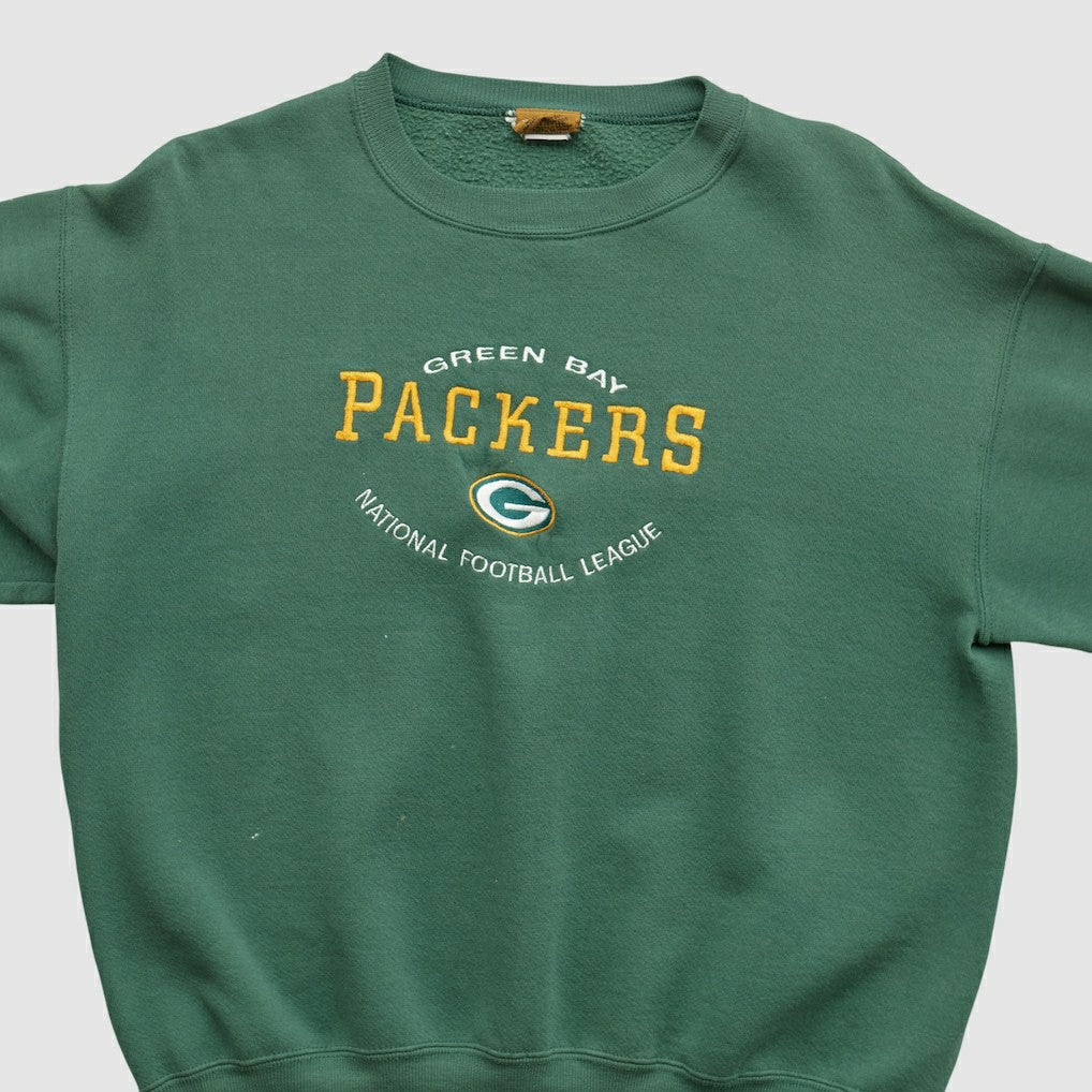 Green Bay Packers Nutmeg 90s Pullover Sweatshirt - Green Pullover