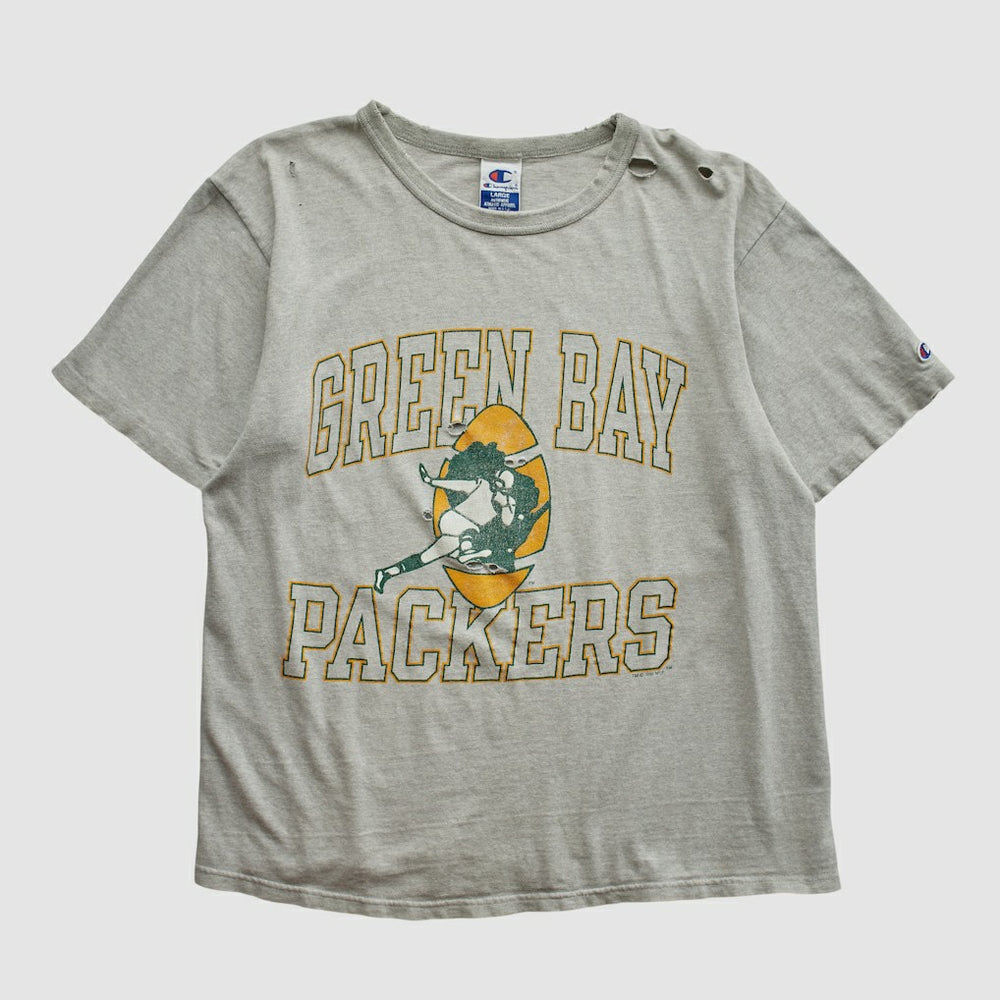 Green Bay Packers Champion 90s T-shirt - Heather Gray T-shirts