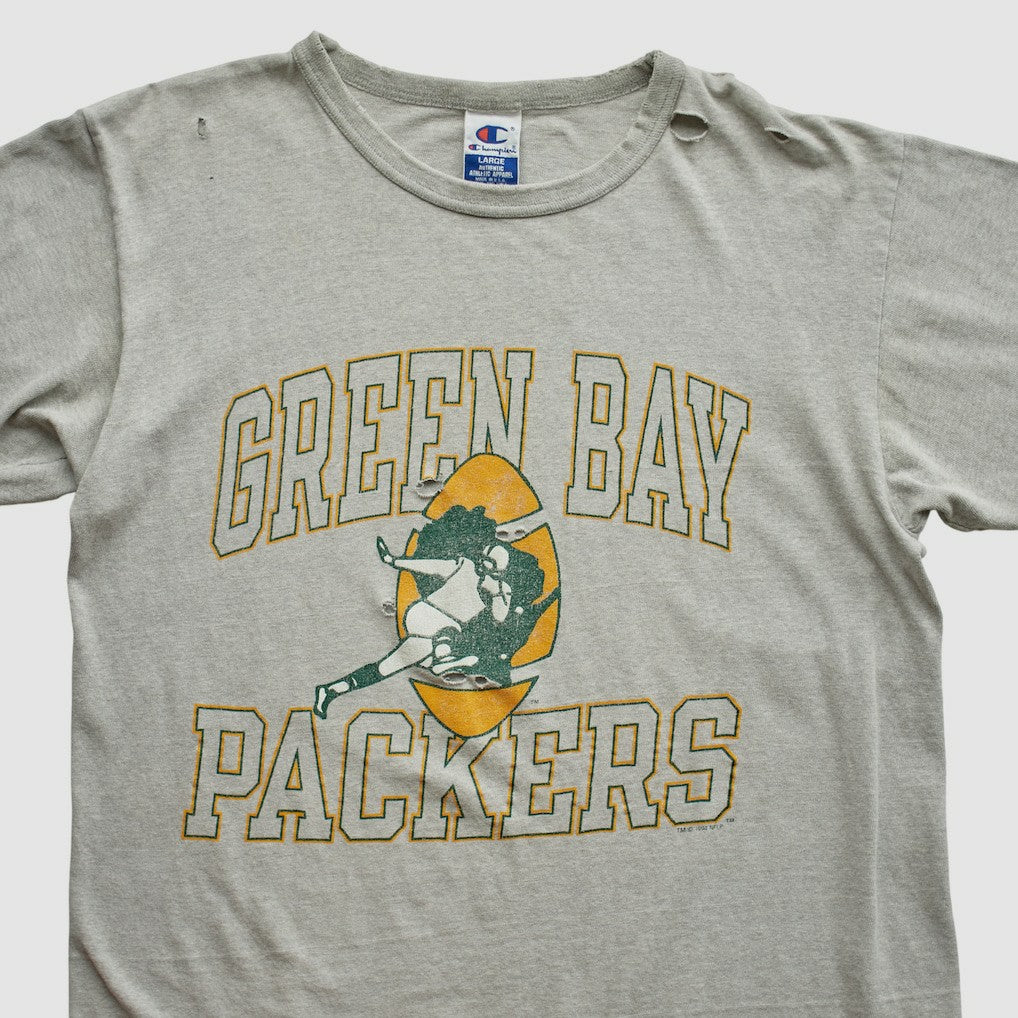 Green Bay Packers Champion 90s T-shirt - Heather Gray T-shirts