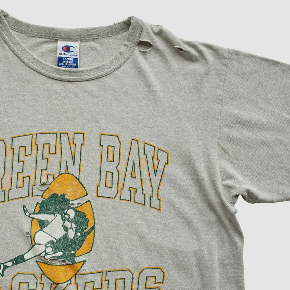 Green Bay Packers Champion 90s T-shirt - Heather Gray T-shirts