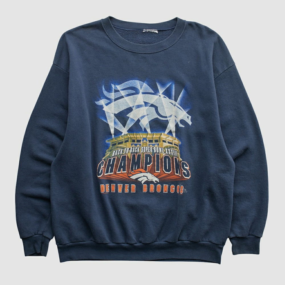 Denver Broncos 1999 Pullover Sweatshirt - Navy Pullover
