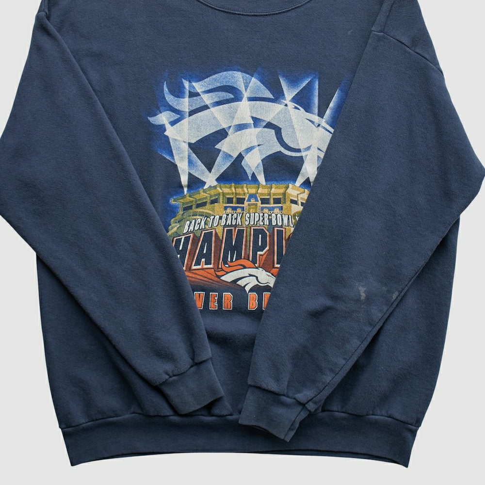 Denver Broncos 1999 Pullover Sweatshirt - Navy Pullover