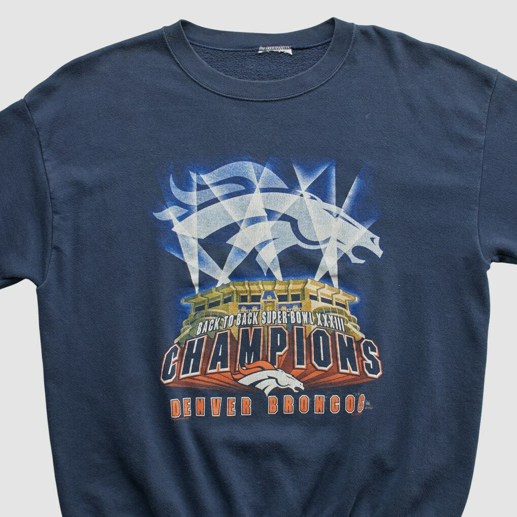 Denver Broncos 1999 Pullover Sweatshirt - Navy Pullover