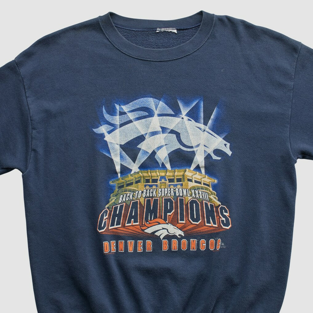 Denver Broncos 1999 Pullover Sweatshirt - Navy Pullover