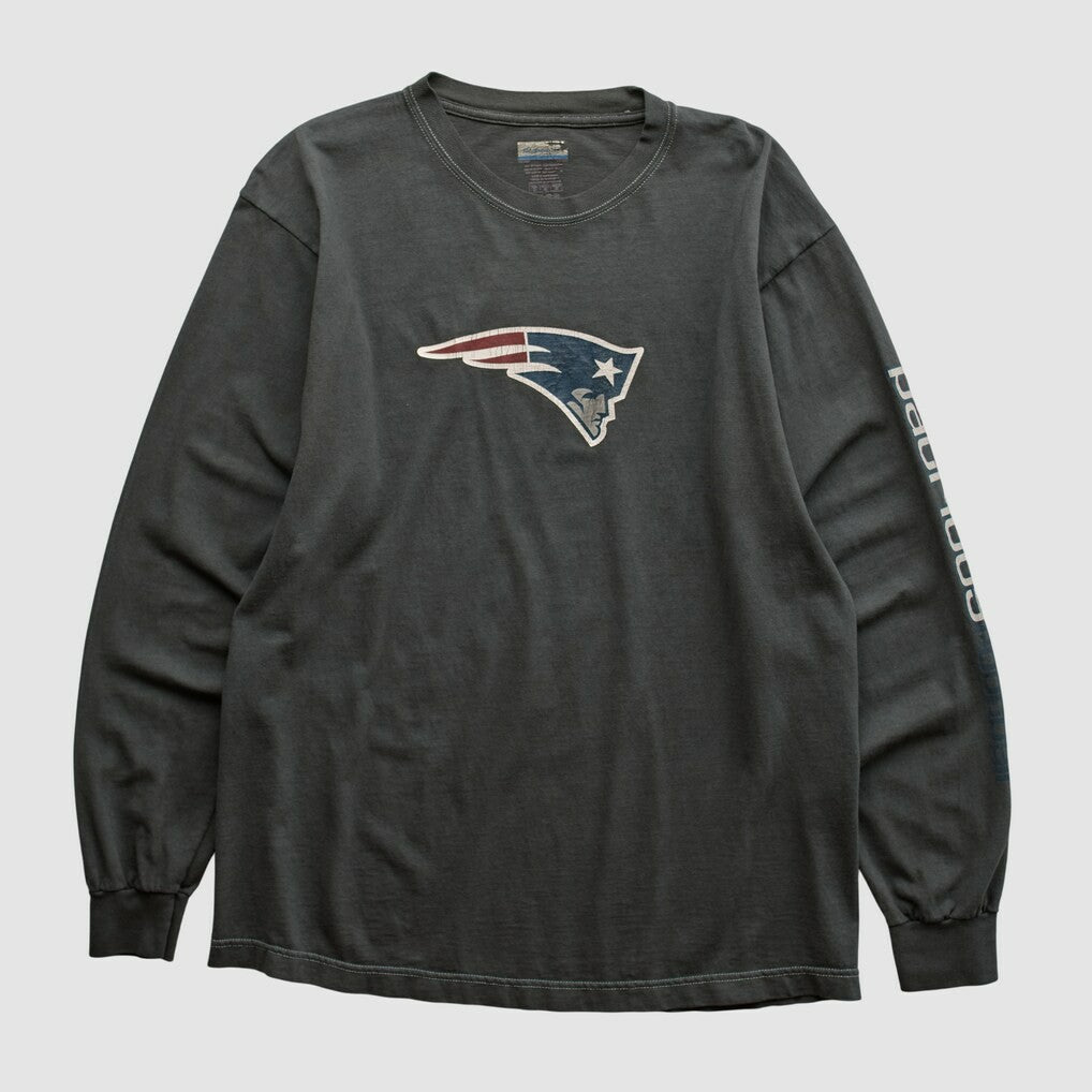New England Patriots Reebok 2000s Long Sleeve T-shirt - Charcoal T-shirts
