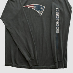 New England Patriots Reebok 2000s Long Sleeve T-shirt - Charcoal T-shirts