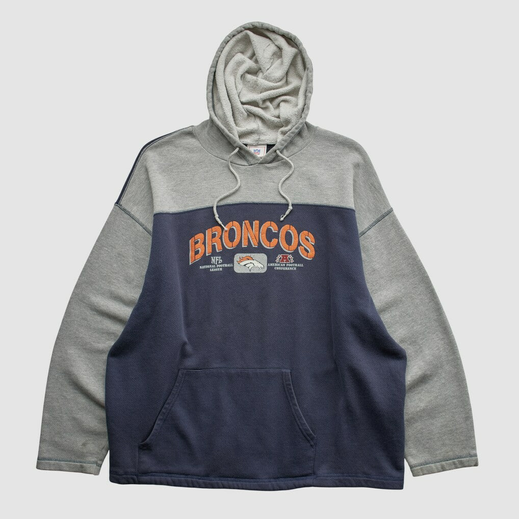 Denver Broncos NFL 2000s Hooded Pullover Sweatshirt - Heather Gray Pullover