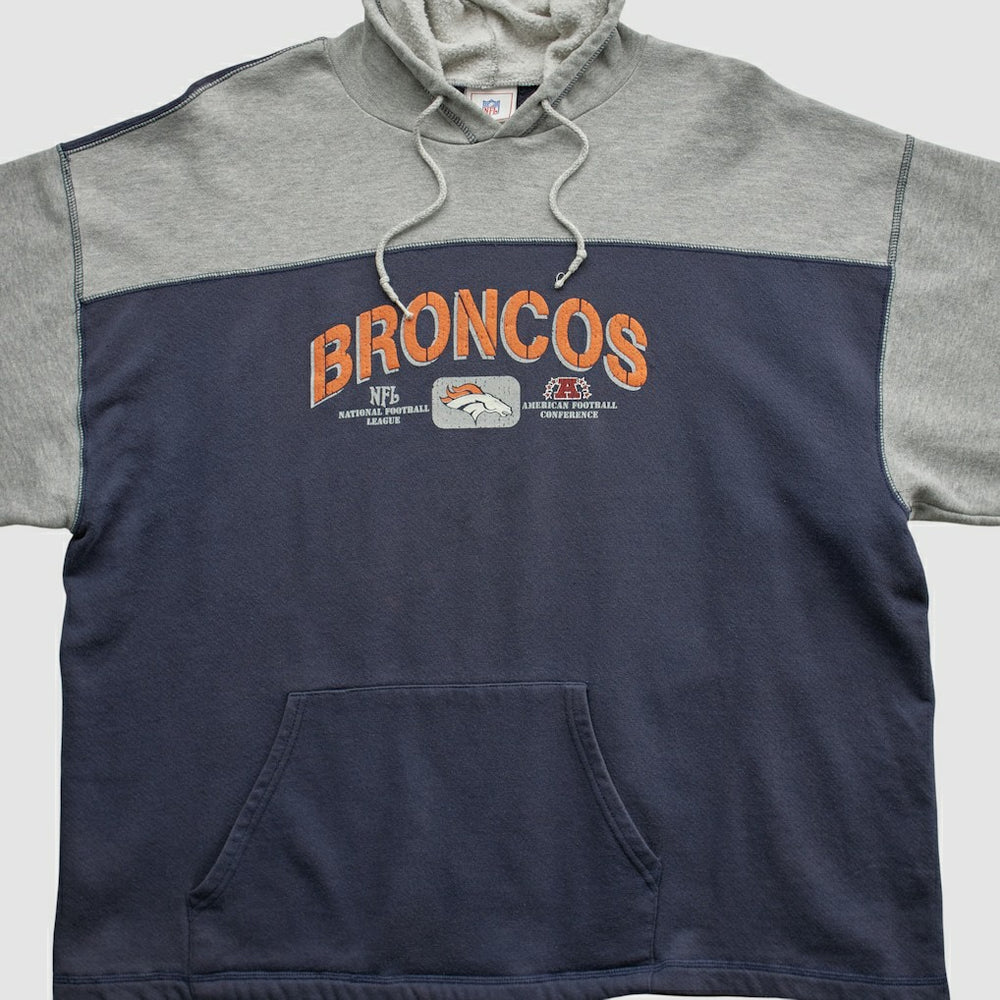 Denver Broncos NFL 2000s Hooded Pullover Sweatshirt - Heather Gray Pullover