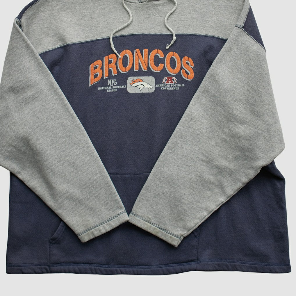 Denver Broncos NFL 2000s Hooded Pullover Sweatshirt - Heather Gray Pullover