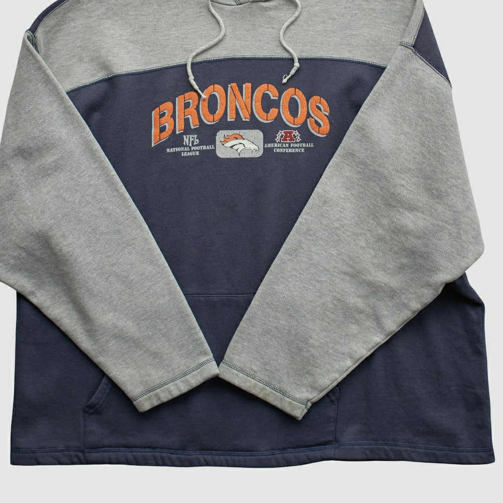 Denver Broncos NFL 2000s Hooded Pullover Sweatshirt - Heather Gray Pullover