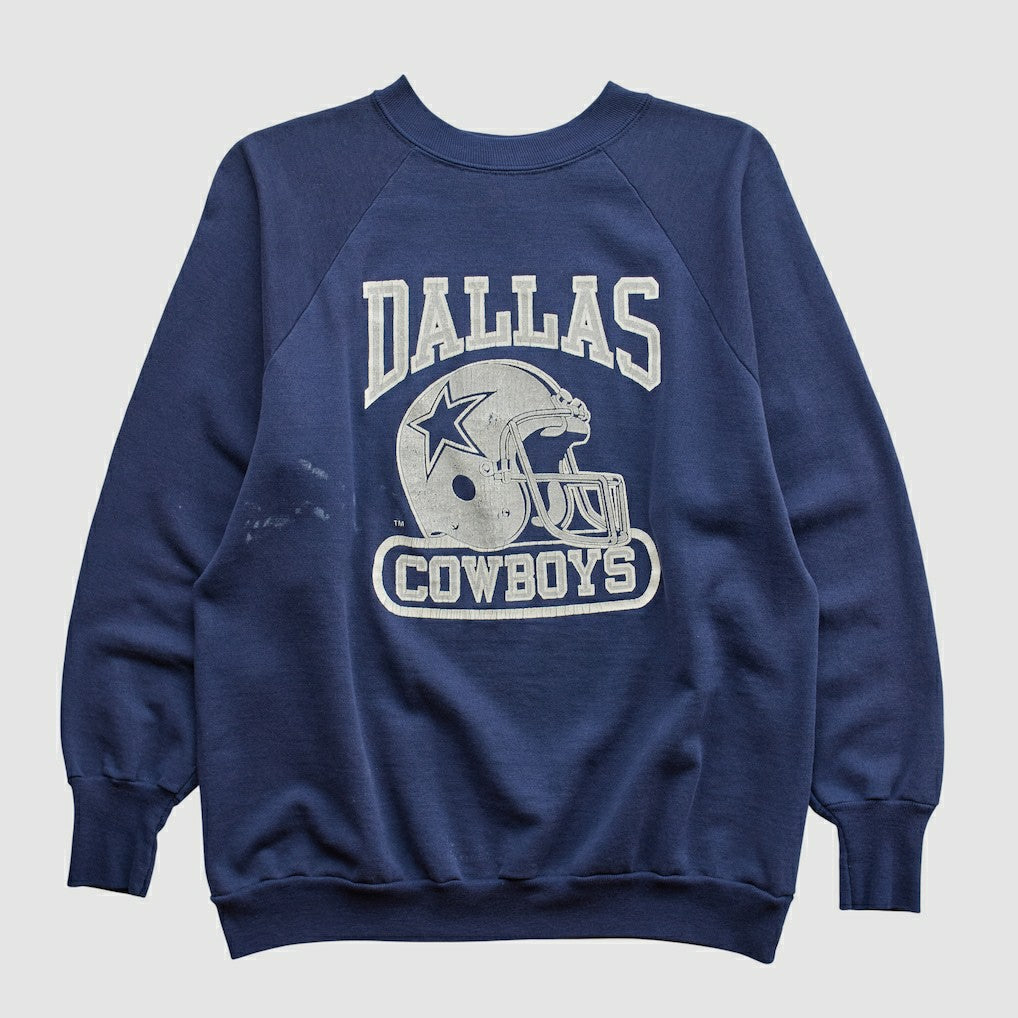 Dallas Cowboys Logo 7 80s Pullover Sweatshirt - Navy Pullover