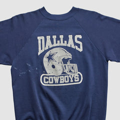 Dallas Cowboys Logo 7 80s Pullover Sweatshirt - Navy Pullover