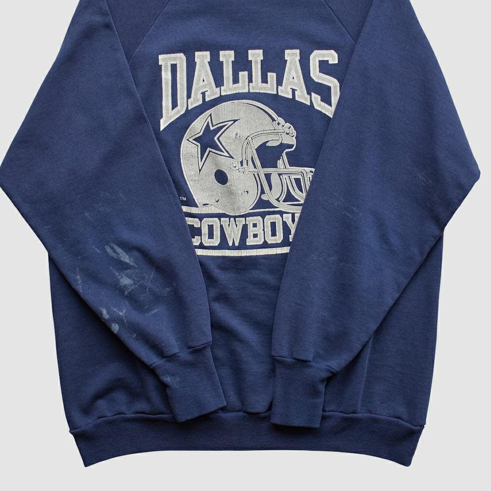 Dallas Cowboys Logo 7 80s Pullover Sweatshirt - Navy Pullover