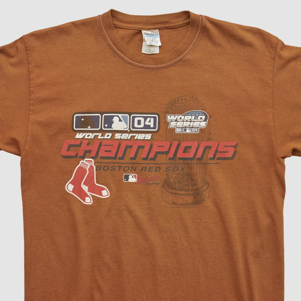 Boston Red Sox Gildan 2004 T-shirt - Clay - Vintage T-shirts