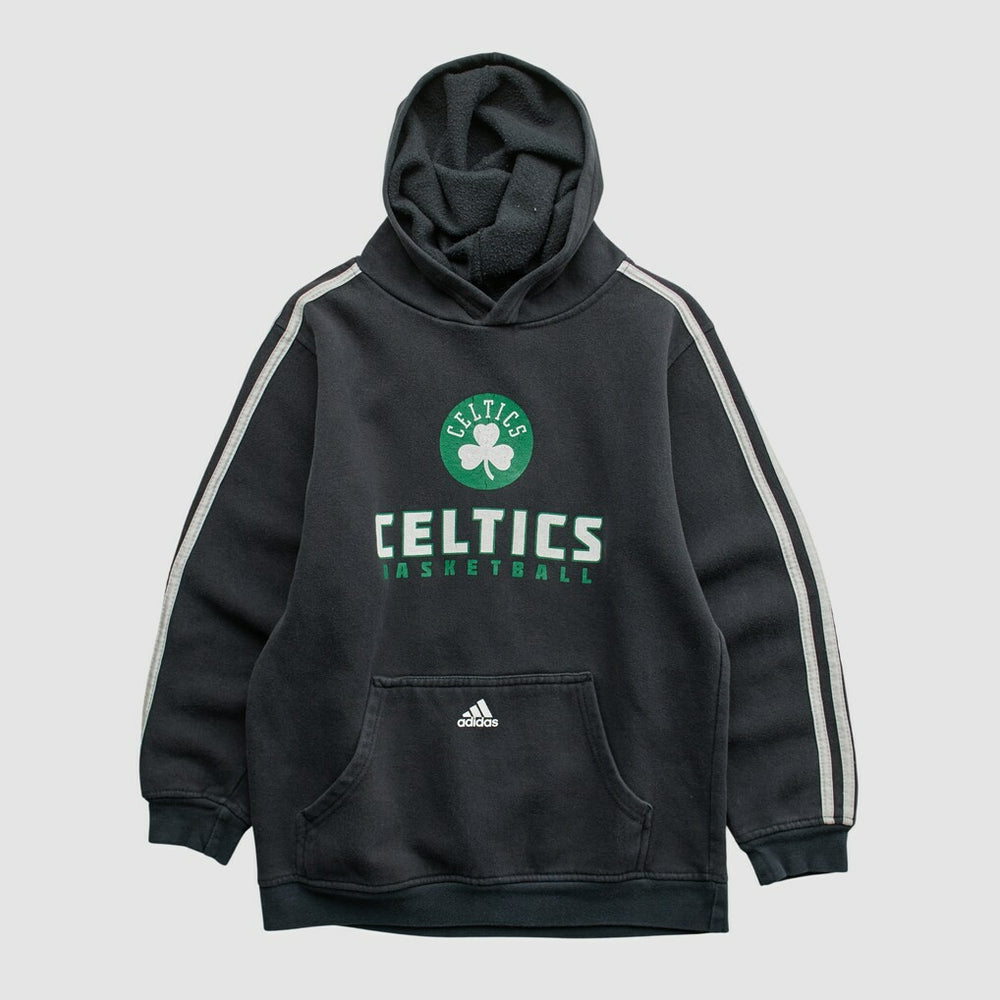 Boston Celtics 2010s Hooded Pullover Sweatshirt Black Vintage - Adidas