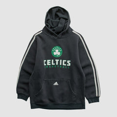 Boston Celtics 2010s Hooded Pullover Sweatshirt Black Vintage - Adidas