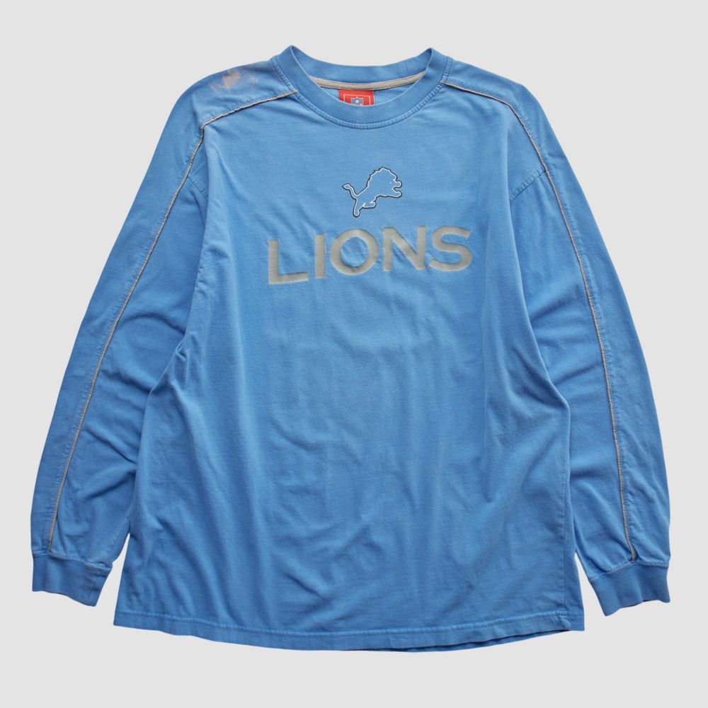 Detroit Lions NFL 2000s Long Sleeve T-shirt - Light Blue T-shirts