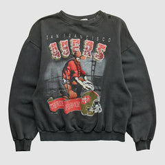 San Francisco 49ers All Out Fan 90s Pullover Sweatshirt - Black Pullover