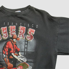San Francisco 49ers All Out Fan 90s Pullover Sweatshirt - Black Pullover