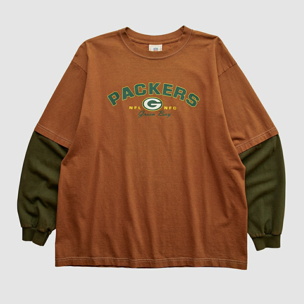 Green Bay Packers NFL 2000s Long Sleeve T-shirt - Clay T-shirts